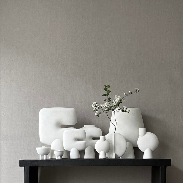 Sphere Vase Square, Big - Bone White - 101 CPH