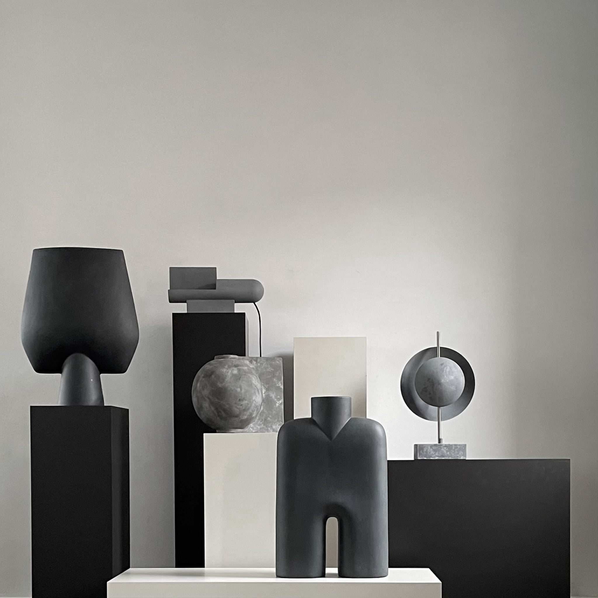 Offset Vase, Mini - Dark Grey - 101 CPH