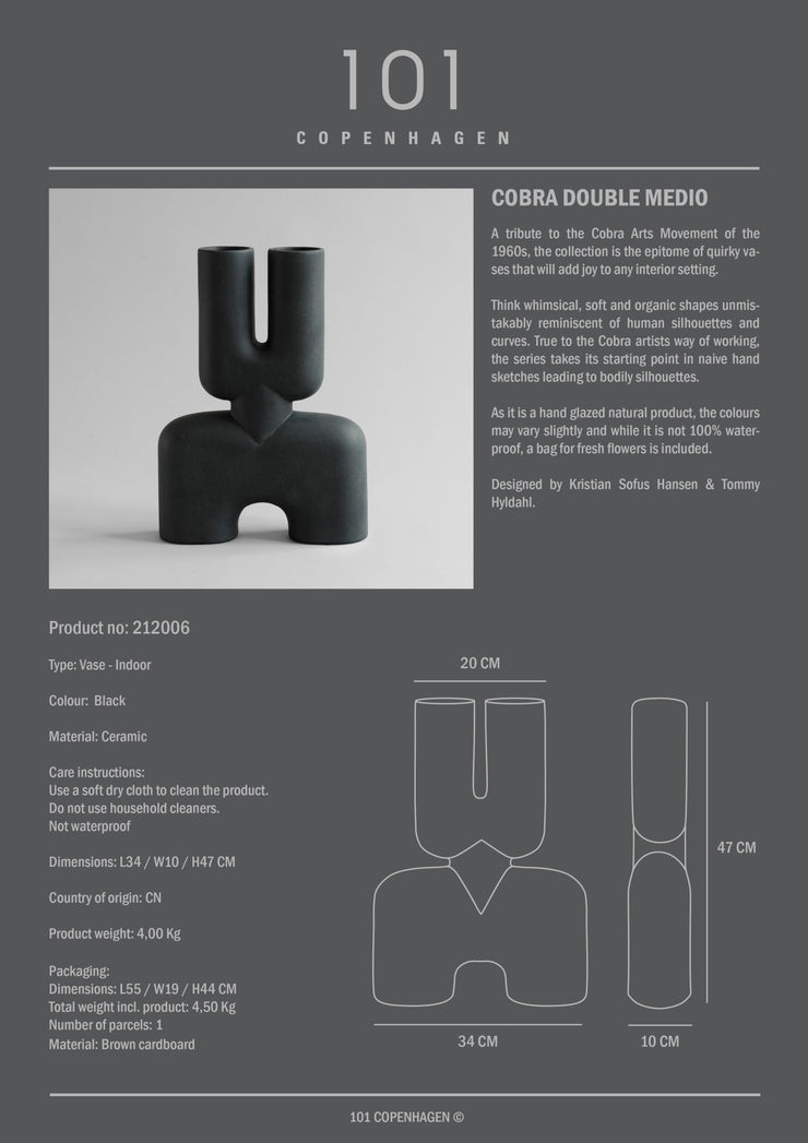 Cobra Double, Medio - Black - 101 CPH