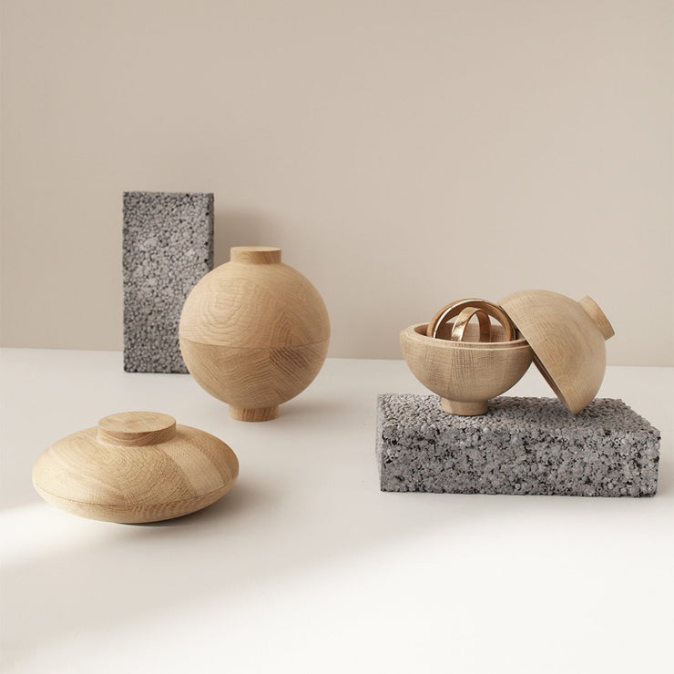 Wooden Galaxy is made of two hand-turned wooden bowls