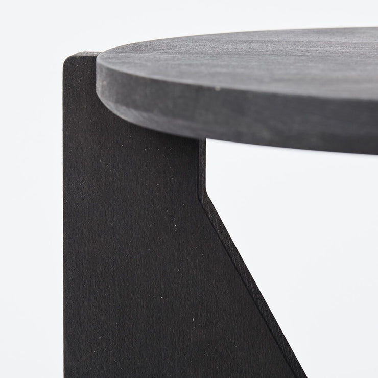 large round black wood coffee table kristina dam studio